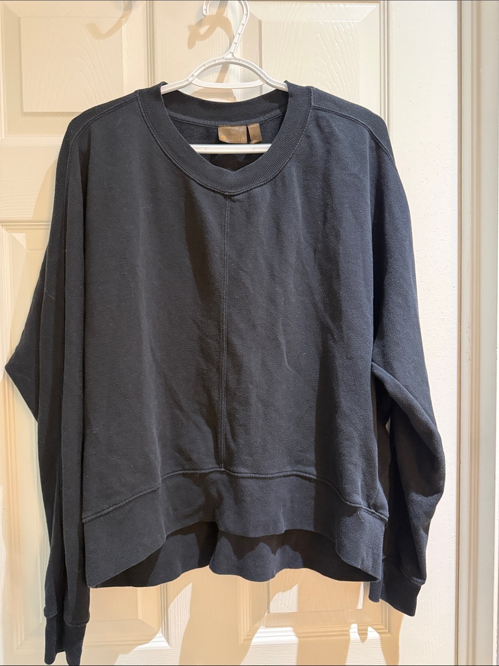 Zella Black Oversized Crewneck Sweatshirt